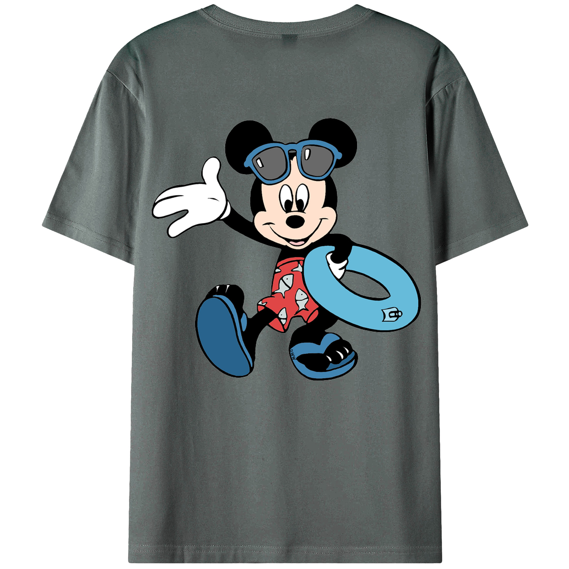 （画像用） ミッキーマウス Mickey Mouse 綿100％半袖Tシャツ（背面プリント）